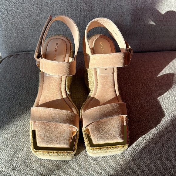 Good American Espadrille Wedge Sandals sz 7 or 7.5 - Picture 5 of 6